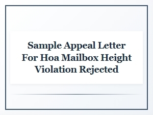 Crafting a Mailbox Height Appeal Letter