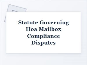 Your State's Hoa Mailbox Regulations